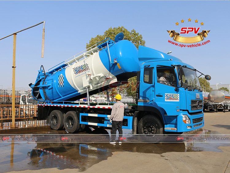 16 CBM Combined Vacuum Jetting Truck DongFeng - Testing